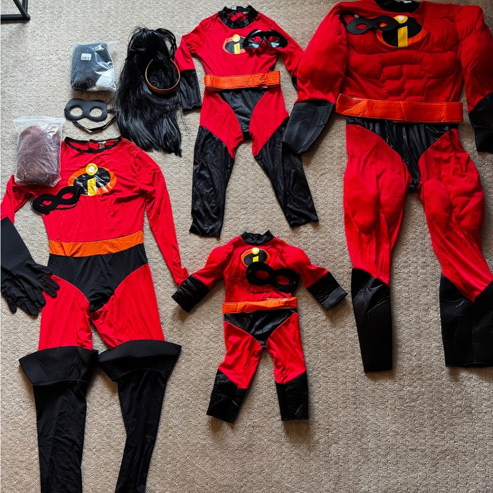 Incredible Family Superhero Costume Set